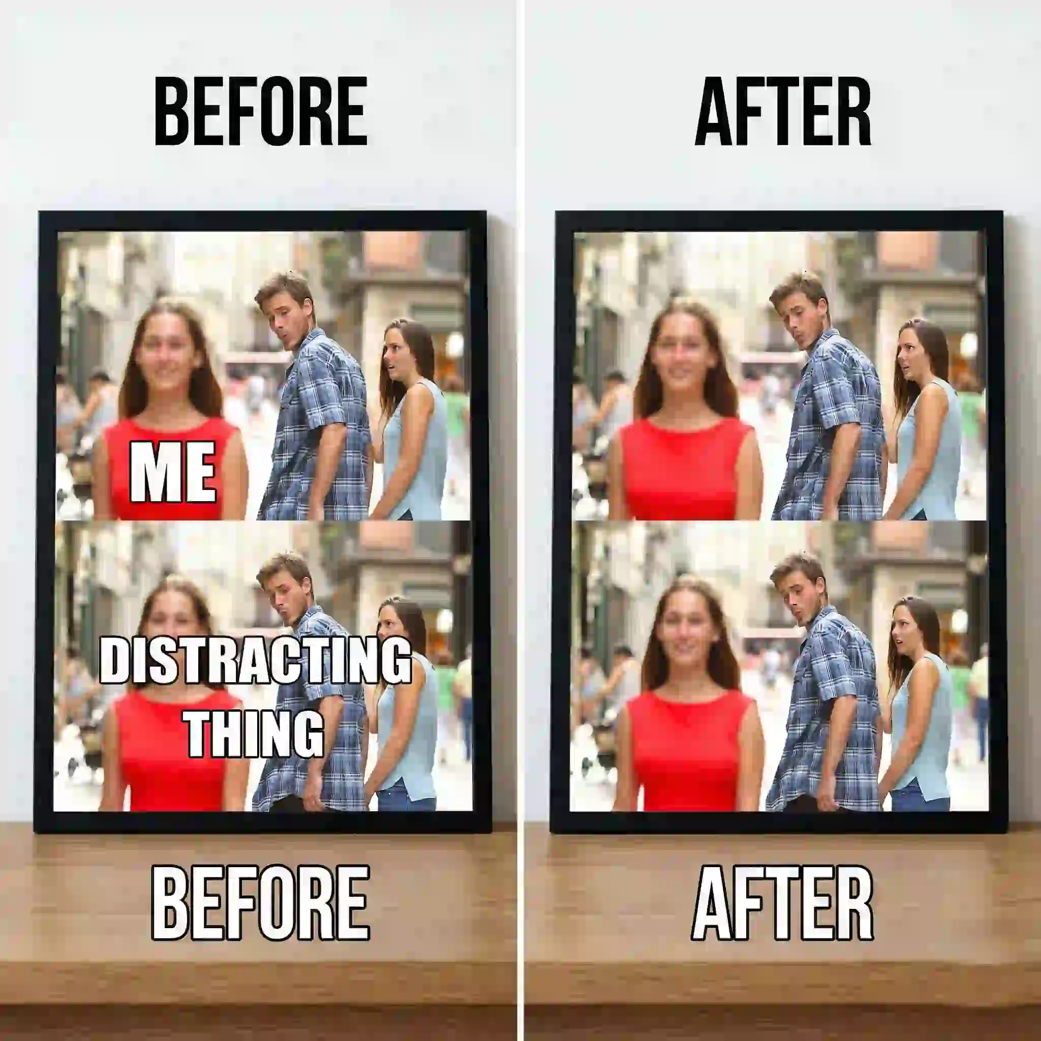 Meme text removal example