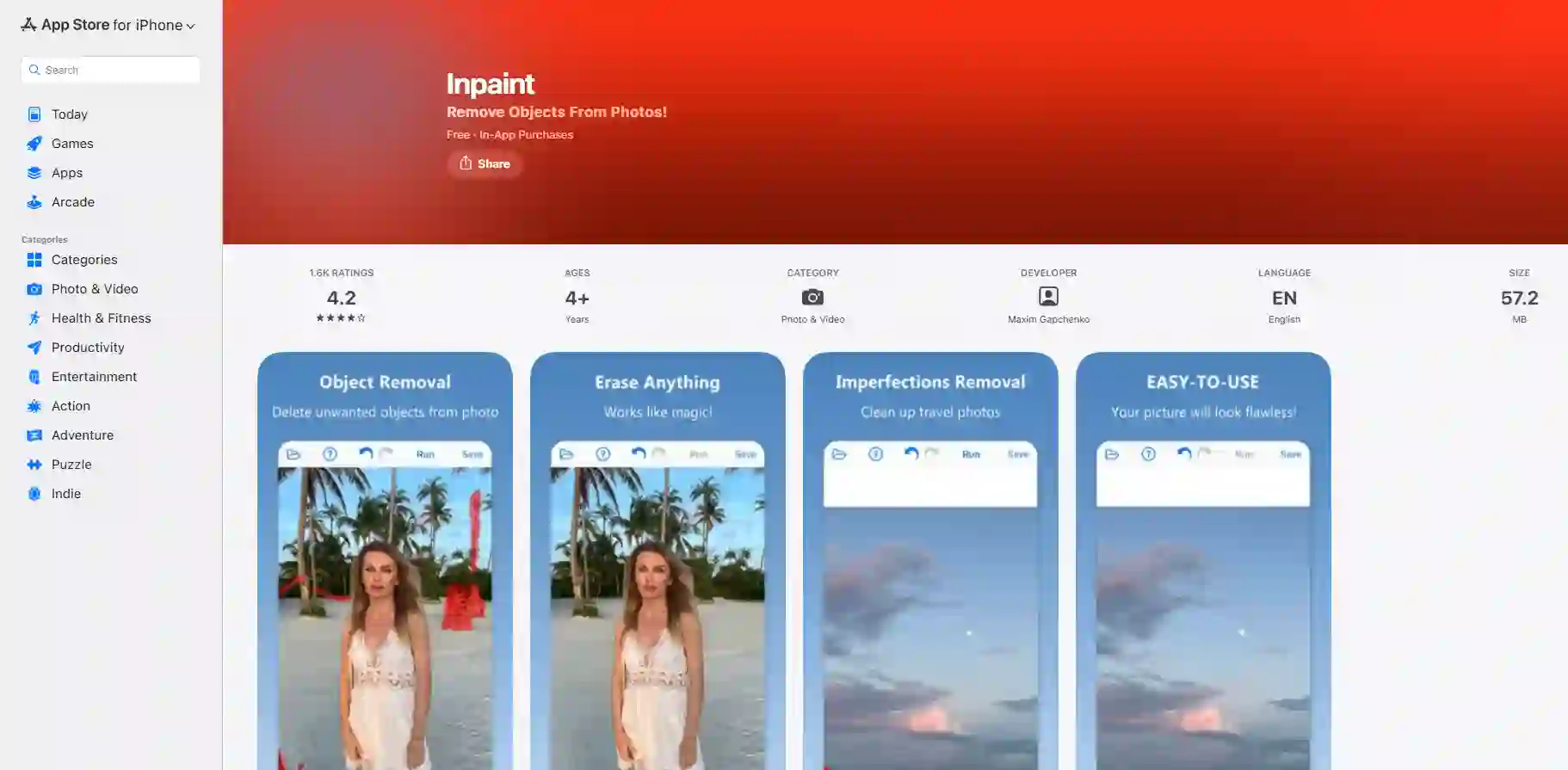 Inpaint online editor interface showcasing straightforward upload-mark-download steps; a reliable app to remove text from image built for focused, simple jobs and stable results.
