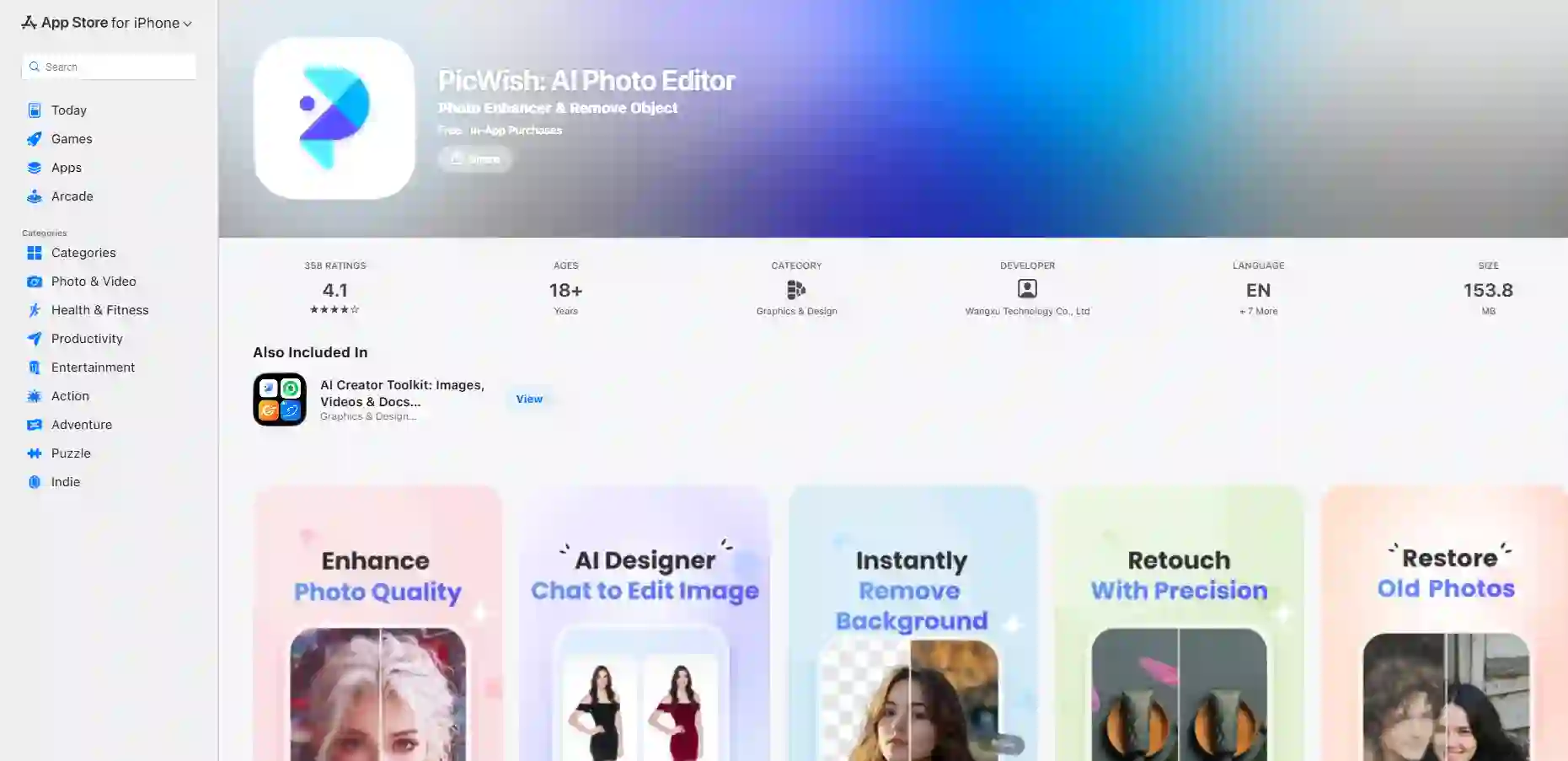PicWish dashboard highlighting automatic text detection; a beginner-friendly app to remove text from image across web, desktop, and mobile with clean outputs and free download options.