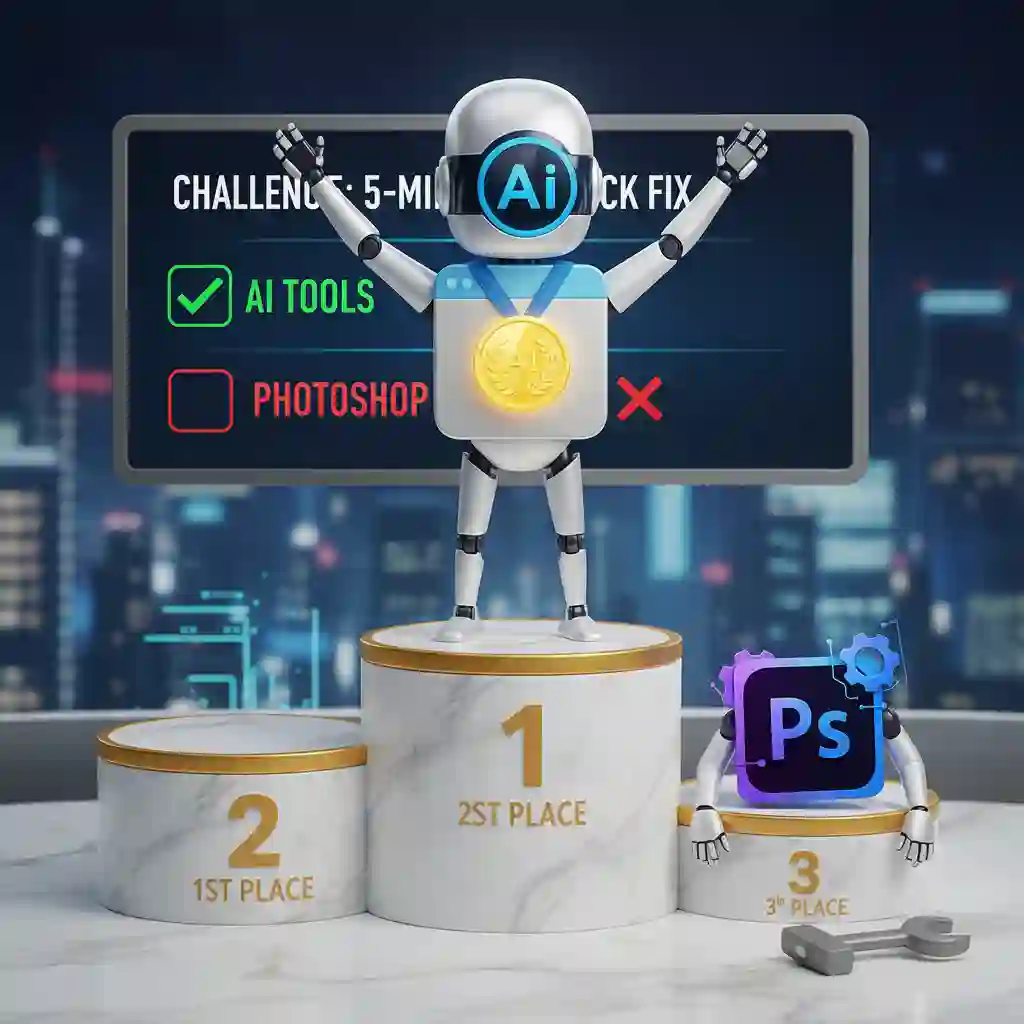 Final verdict visual summarizes findings that a free remove text from image tool can beat Photoshop for typical tasks, delivering clean results with minimal effort suitable for blogs, social posts, and quick projects.