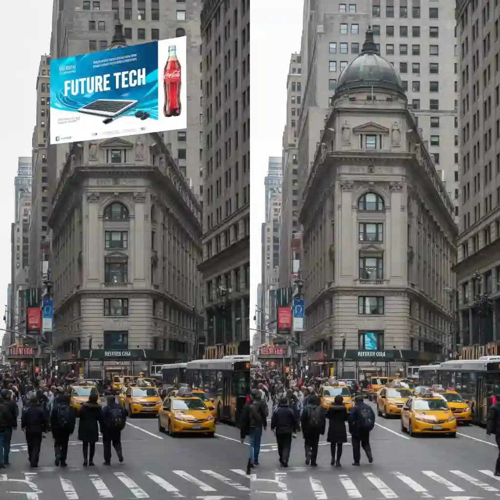 Travel photo where AI Remove Text from Image eliminates signage and banner text, reconstructing background textures to keep composition clean and attention on the subject.