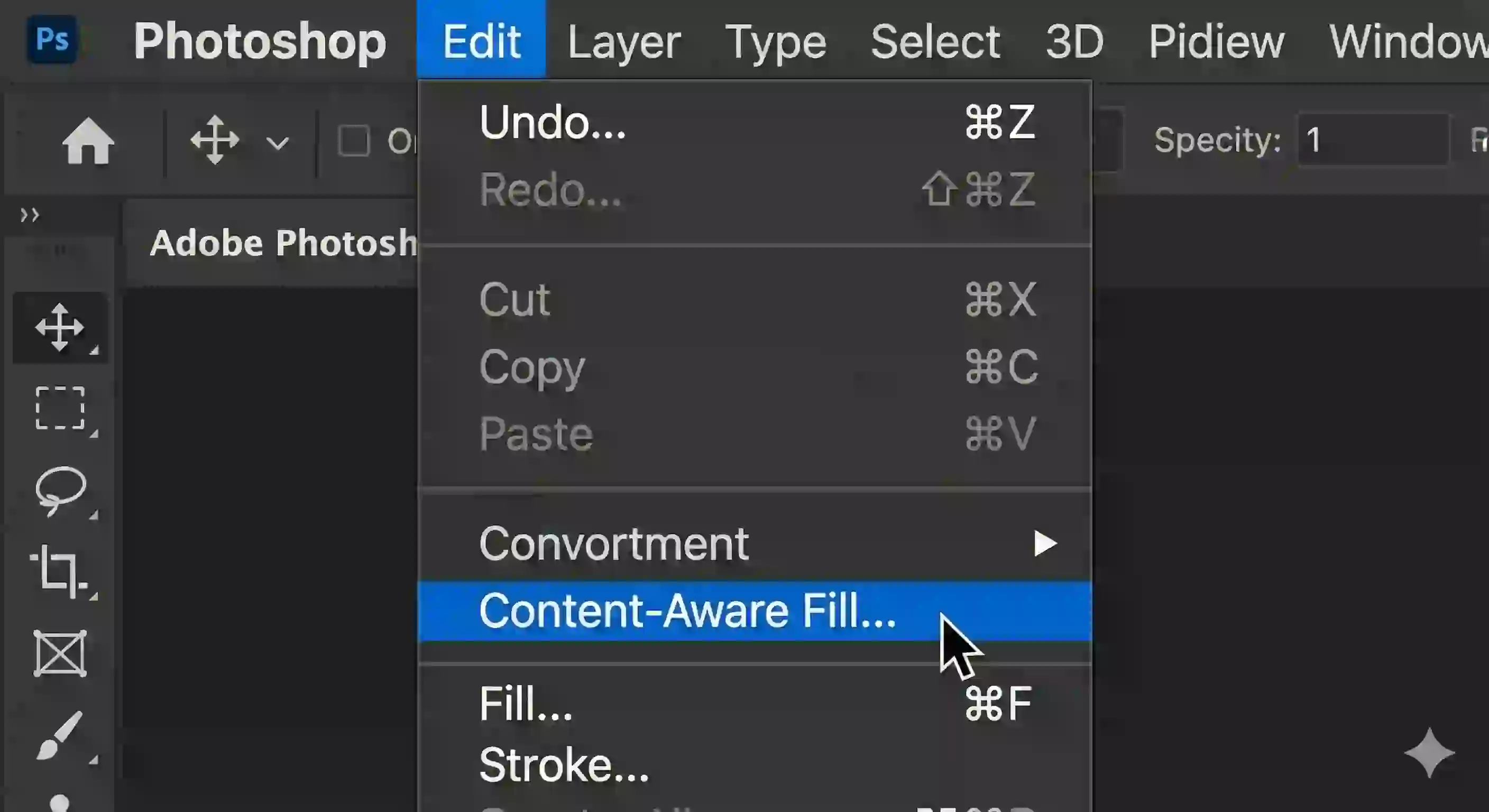 Content‑Aware Fill workspace opened; refine the sampling region to remove text from image photoshop accurately, excluding book edges so Photoshop samples only appropriate wood texture for seamless blending.